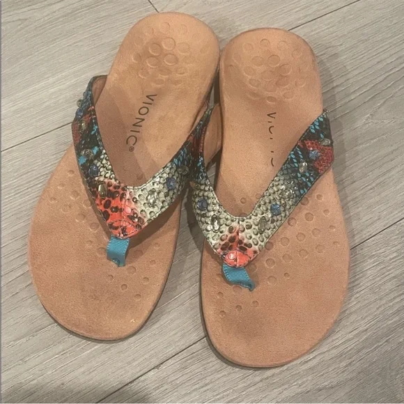 Vionic Women's Snakeskin Pattern Sandals - Picture 3 of 6
